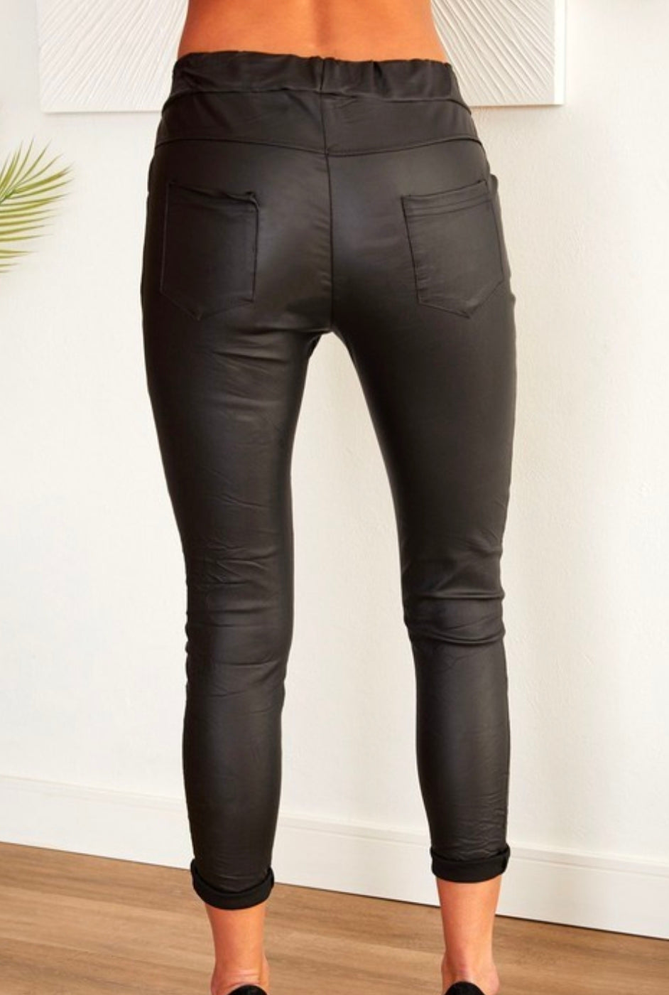 Drawstring Black Joggers