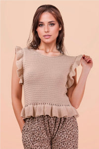 Ruffled Knit Top