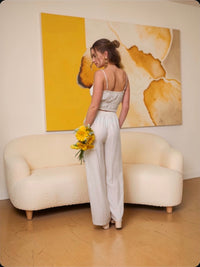 Front Tie & Wide Leg 2 piece set