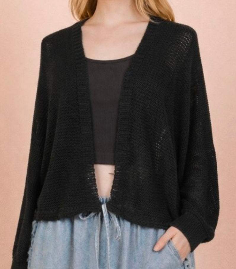 Black Sweater Cardigan