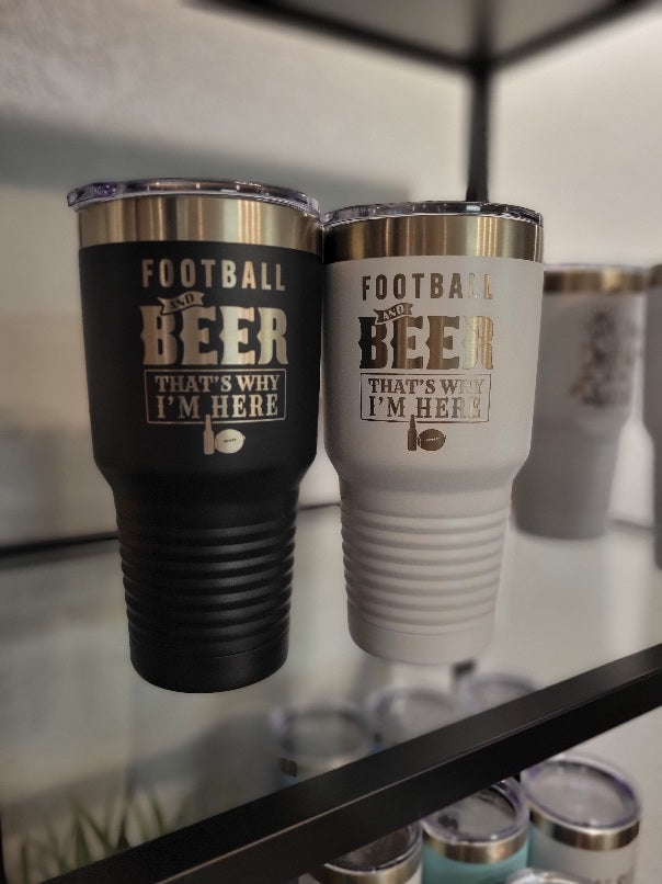 Football & Beer Tumbler